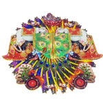 Nandgaon Brij print 3D Gopala dress - Image 2