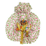 Green print cotton dress with pagdi for Gopal ji