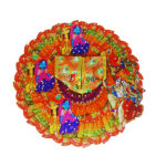 Orange 3d Rasleela print  Kanhaji dress - Image 2