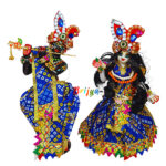 Blue Chunri Print Vastra For Radha Krishna