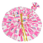 Pink Teddybear print cotton dress with pagdi for Gopala - Image 2