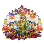 Nandgaon Brij print 3D Gopala dress