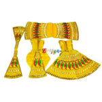 Yellow Heavy Embroidery Jugal Jodi dress - Image 2