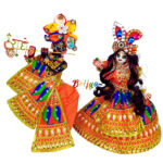 Orange Heavy Embroidery Jugal Jodi dress