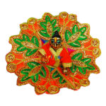 Orange Resham sequence embroidery Gopalji Poshak