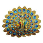 Green 3d morpankhi print Bal Gopal vastra