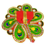 Red Resham pearl embroidery Gopalji Poshak - Image 2