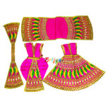 Magenta Heavy Embroidery Jugal Jodi dress - Image 2