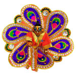 Orange Resham pearl embroidery Gopalji Poshak