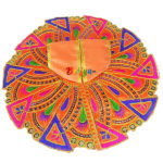 Orange Resham work embroidery Gopalji Poshak - Image 2
