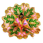 Pink Resham sequence embroidery Gopalji Poshak