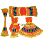 Orange Heavy Embroidery Jugal Jodi dress - Image 2