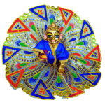 Blue Resham work embroidery Gopalji Poshak