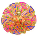 Orange Resham work embroidery Gopalji Poshak