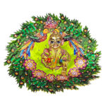 Green 3d haryali print Gopal poshak