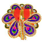 Orange Resham pearl embroidery Gopalji Poshak - Image 2