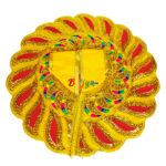 Sequence embroidery Yellow poshak for Thakur ji - Image 2