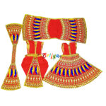 Red Heavy Embroidery Jugal Jodi dress - Image 2