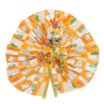 Orange Teddybear print cotton dress with pagdi for Gopala