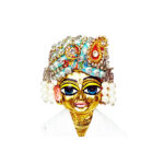 Skyblue heavy stone dulha pagdi for Gopal ji