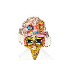 Pink heavy stone dulha pagdi for Gopal ji