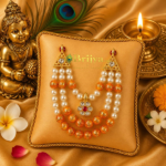 Beautiful Layering Yellow White Pearl Mala