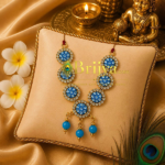heavy Stone Beeds Mala Sky Blue