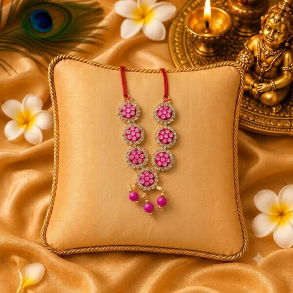 Heavy Stone Magenta Beeds Mala