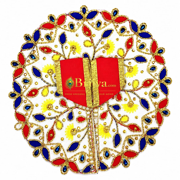 Red heavy hand embroidery bal gopal poshak