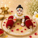 Premium velvet Red Masand For Gopal Ji(4inch)