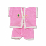 Chikan embroidary Pink Cotton Night Suit