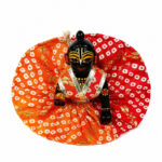 Jaipuri Orange multi laddu Gopal Poshak