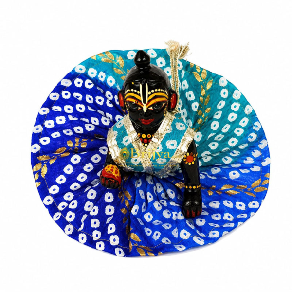 Jaipuri blue multi laddu Gopal Poshak