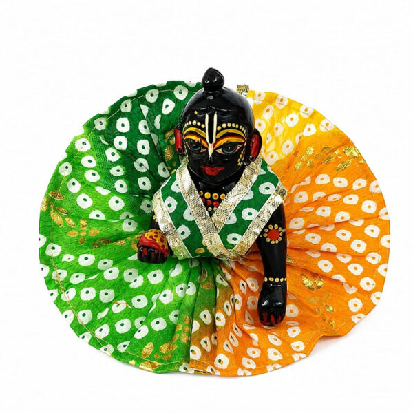 Jaipuri Green multi laddu Gopal Poshak