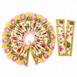 Elegent heavy lace Embroidery work pink posak