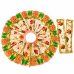 Elegent heavy lace Resham work Orange posak