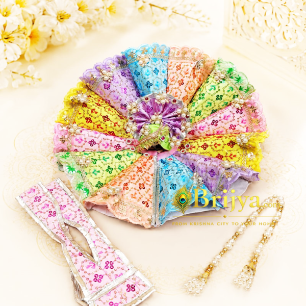 Speical Rainbow Squance kali Poshak For Laddoo Gopal