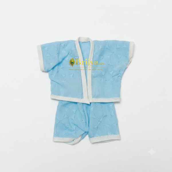 Chikan embroidary Skyblue Cotton Night Suit