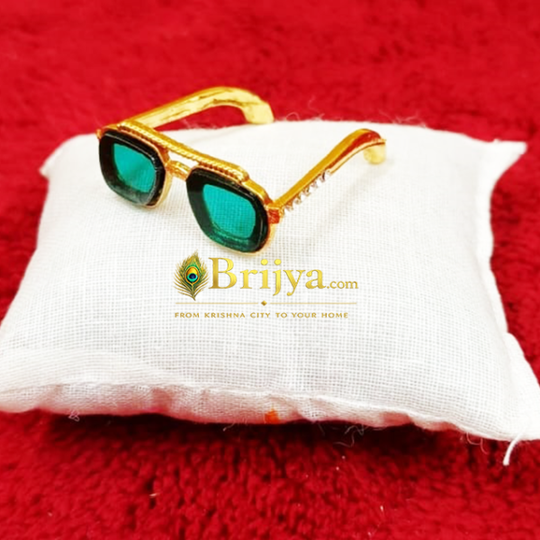 Laddu gopal Green With Stone Royal Glasses (1.5 inch)