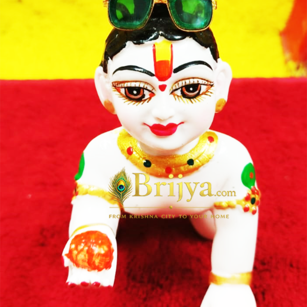 Laddu gopal Green With Stone Royal Glasses (1.5 inch)