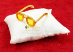 Laddu gopal Yellow With Stone Royal Glasses(1.5 inch)