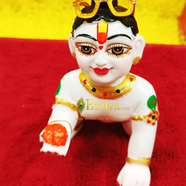 Laddu gopal Yellow With Stone Royal Glasses(1.5 inch)