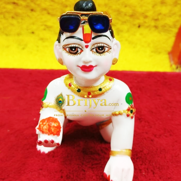 Laddu gopal blue With Stone Royal Glasses (2inch)