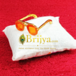 Laddu gopal Orange With Stone Royal Glasses(1.5 inch)