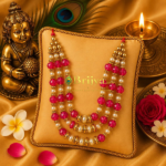 heavy Crysta layering Magenta Pearl Mala