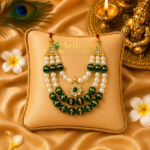 Beautiful Layering Green White Pearl Mala