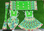 Beautiful resham embroidery white 9 inch yugal jodi poshak