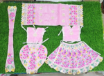 Beautiful resham embroidery white 9 inch yugal jodi poshak