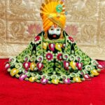 Blue Heavy Embroidery Work Dress For Khattu Shyam Baba