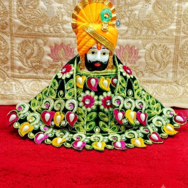 Blue Heavy Embroidery Work Dress For Khattu Shyam Baba